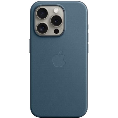 Apple FineWoven Back Cover Mobile Case with MagSafe, for iPhone 15 Pro, Pacific Blue