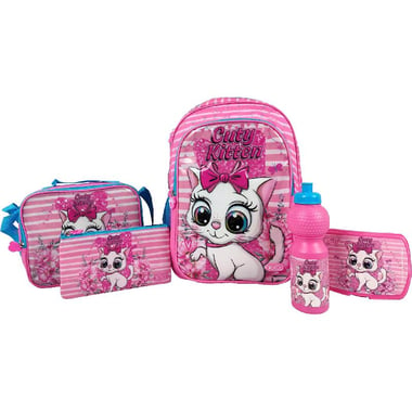 Roco Cutie Kitten 5-in-1 Value Set Backpack with Accessory, Pink