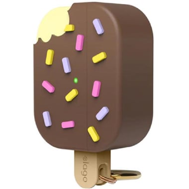 ايلا جو Ice Cream غطاء سماعة اذن داخلية لاسكلية، for Apple AirPods Pro ‎2‎nd Gen، بني داكن