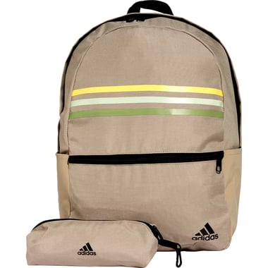 Adidas Classic 3-Stripes Backpack with Accessory, Precri/Sanpin