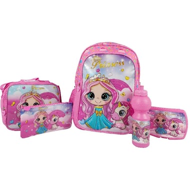 Roco Little Princess 5-in-1 Value Set Backpack with Accessory, Pink