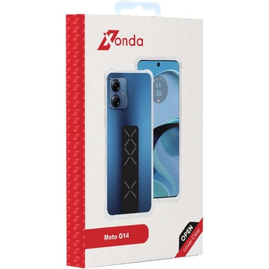 Xonda Back Cover Mobile Case with Strap, for Motorola moto g14, Clear