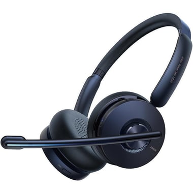 Anker PowerConf H700 On-Ear Headphones, Active Noise Cancelling, Bluetooth, USB (Charging), Built-in Microphone, Blue