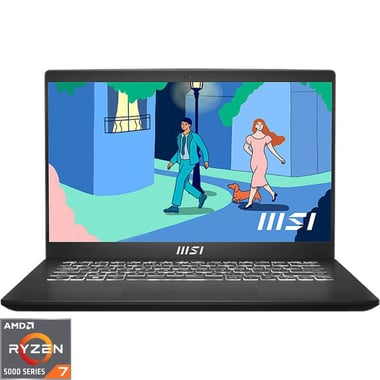 MSI Modern 14 Laptop, 15.6", AMD Ryzen 7, 8 GB RAM, 512 GB NVMe M.2 SSD, Windows 11