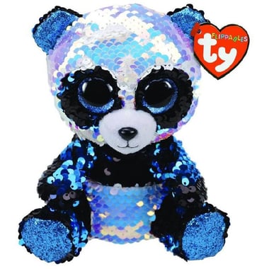 TY Flippable Bamboo The Panda Plush Toy, Blue, 3 Years and Above