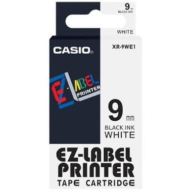 كاسيو ليبل‎‎-‎‎EZ XR-9‎‎X1 شريط لصق مخصص لماكينات الطباعة، 9 مم، شفاف‎/‎أسود