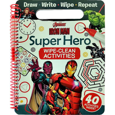 Marvel Avengers Iron Man: Super Hero, Wipe-Clean Activities - 40 Activities Inside
