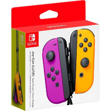 Nintendo Joy-Con (L)/(R) Controller, for Nintendo Switch, Neon Purple/Neon Orange