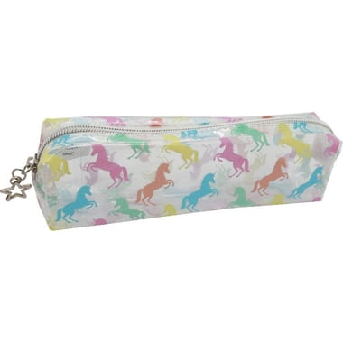 Soft Pencil Case, Unicorn, Clear/Aqua