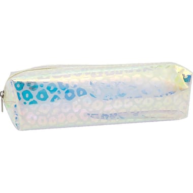 Soft Pencil Case, Leopard, Clear/Aqua