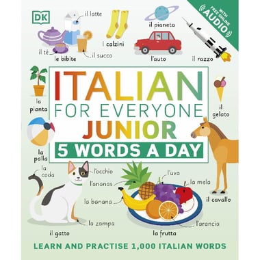 Italian for Everyone Junior (5 Words a Day) - Learn and Practise 1000 Italian Words