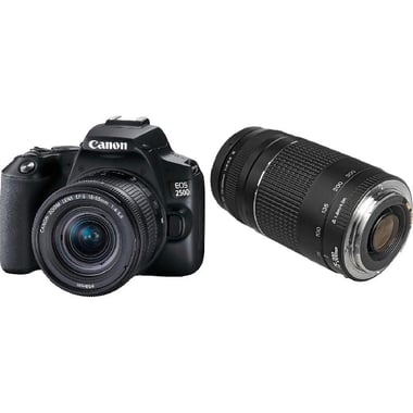 Canon EOS 250D DSLR Camera, 24.1 MP, CMOS, 4K UHD 3840 X 2160, with 18 - 55 mm + 75 - 300 mm Lens