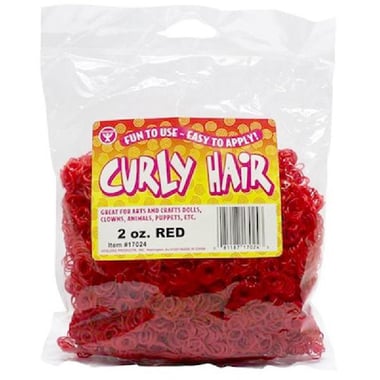 Hygloss Curly Hair, Craft Accessory, Red