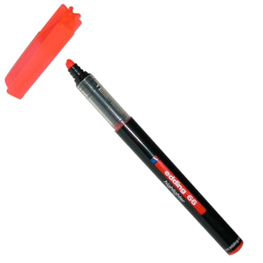 Edding 66 Highlighter, 1 - 4 mm Chisel Tip, Red