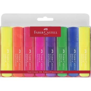 Faber-Castell TextLiner 1546 Highlighter, 2 - 5 mm Chisel Tip, Assorted Color