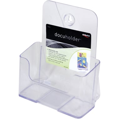 Deflecto DocuHolder Countertop Display Rack, Single Pocket, A5/Leaflet Size, Clear