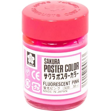 Sakura Poster Color, Flourescent Pink, 30.00 ml ( 1.06 oz )