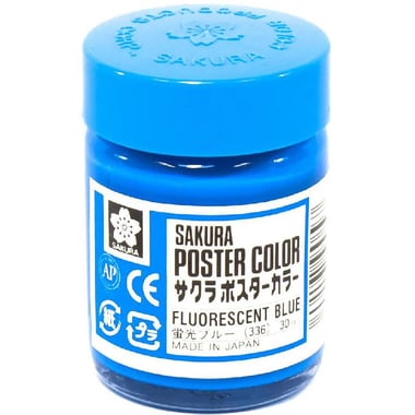 Sakura Poster Color, Flourescent Blue, 30.00 ml ( 1.06 oz )