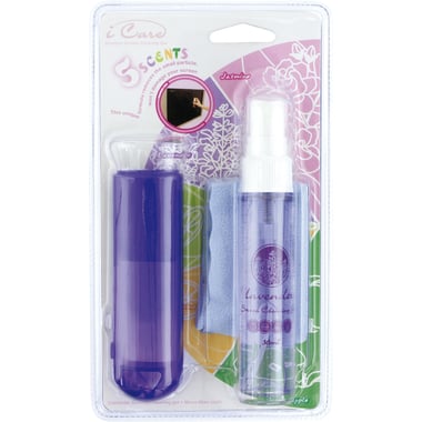 اي سينشري 5 سينتس Lavender Fragrance Gel;Microfibre Cloth;Brush مجموعة تنظيف متعددة الاغراض، مم ‎180‎ × 150‎ :قطعة قماش، أبيض‎/‎أرجواني