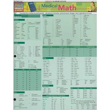 Medical Math, 2nd Edition, Quick Study: Academic