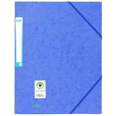 Elba Flat File Folder, with Elastic, A4, Blue