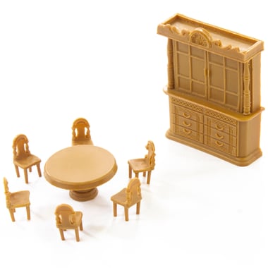 نماذج الاثاث والتصميم الداخلي، مجموعة غرفة تناول الطعام، خزانة، 1:50، 8‎ قطع