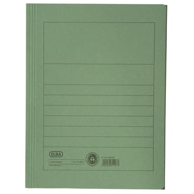 Elba Document Wallet, Single Pocket, A4, Paper, Green