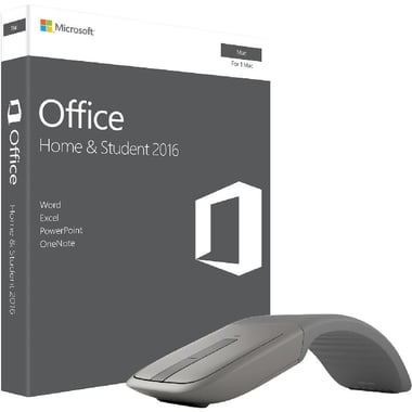 Microsoft Office Mac: Home & Student + Mouse Arc, English, 1 User, Product Key (Internet Download)