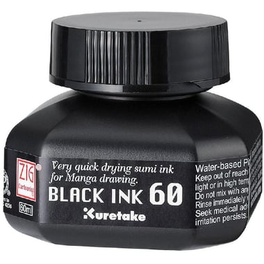 KURETAKE Ink for Calligraphy Pen, Black, 60.00 ml ( 2.11 oz )