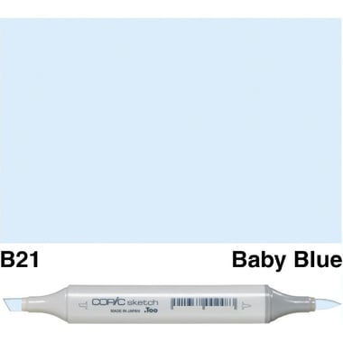 COPiC Sketch B-21 Graphic Art Marker, Baby Blue, Twin Tip