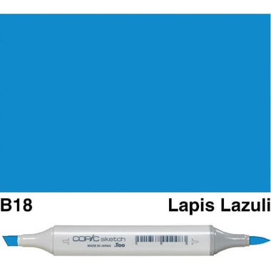 COPiC Sketch B-18 Graphic Art Marker, Lapis Lazuli, Twin Tip
