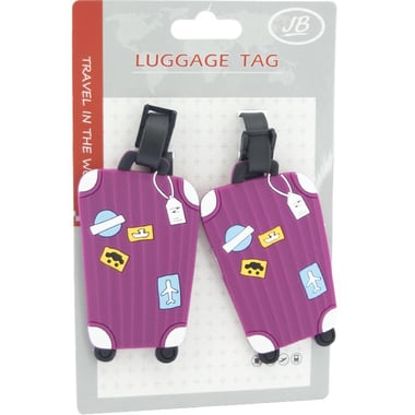 JB I.D. Travel Tag, Luggage Travel Accessory, Purple