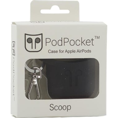 PodPocket Earbuds Cover, for Apple AirPods, Black