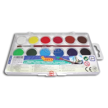 جوفي لوحة ألوان الرسام ‎-‎ رسم مائي ألوان مائية، 12‎ لون + فرشاة